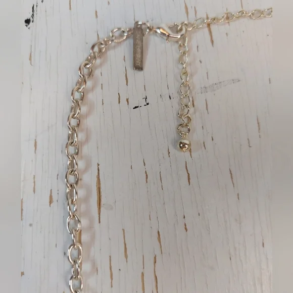 x Lane Bryant Silver and Purple Long Necklace Glass Beads Jewelry Accessory Boho - Picture 4 of 6